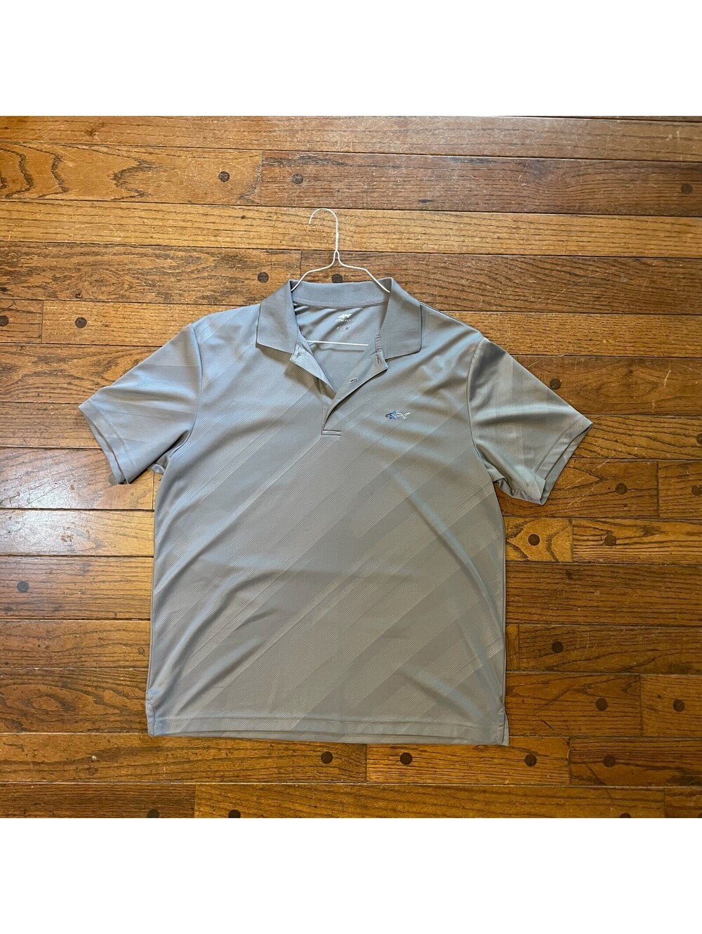 Greg Norman Attack Life Play Dry Men's XL Polo Shirt Gray Short Sleeve Golf